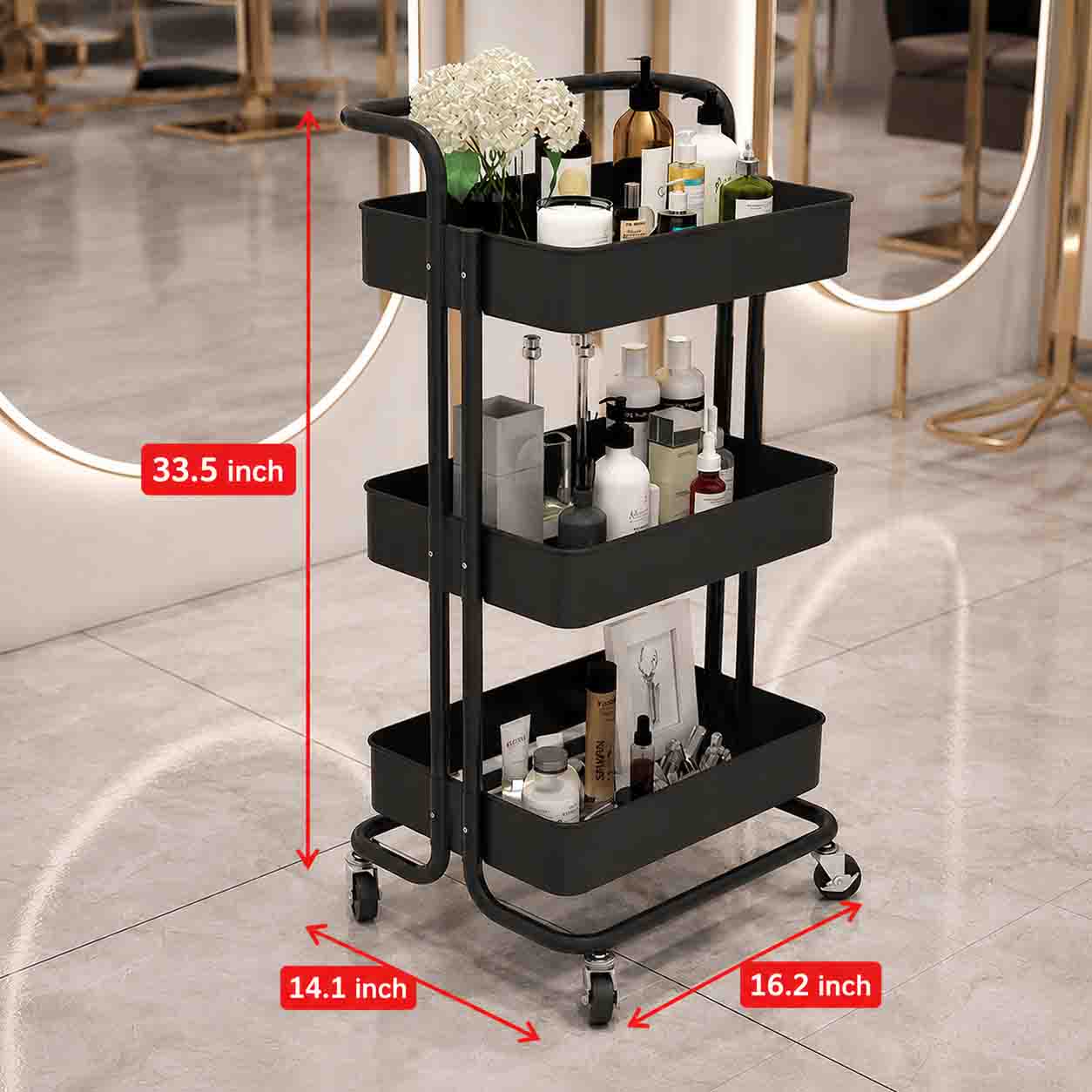 3 Layer Multipurpose Trolley Rack